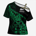 New Zealand Lawn Bowls Custom Cross Shoulder Shirt Green Maori Warrior Tribal Silver Fern - Aussie Hoodie