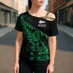 New Zealand Lawn Bowls Custom Cross Shoulder Shirt Green Maori Warrior Tribal Silver Fern - Aussie Hoodie