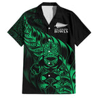 New Zealand Lawn Bowls Custom Family Matching Long Sleeve Bodycon Dress and Hawaiian Shirt Green Maori Warrior Tribal Silver Fern - Aussie Hoodie