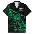 New Zealand Lawn Bowls Custom Family Matching Mermaid Dress and Hawaiian Shirt Green Maori Warrior Tribal Silver Fern - Aussie Hoodie
