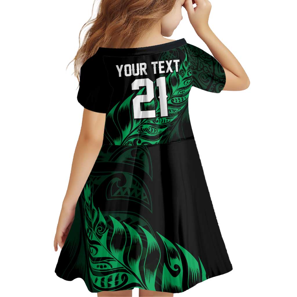 New Zealand Lawn Bowls Custom Family Matching Off Shoulder Maxi Dress and Hawaiian Shirt Green Maori Warrior Tribal Silver Fern - Aussie Hoodie