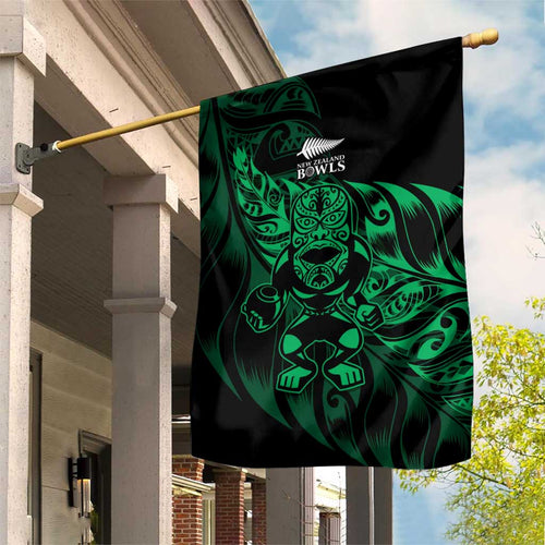 New Zealand Lawn Bowls Garden Flag Green Maori Warrior Tribal Silver Fern - Aussie Hoodie