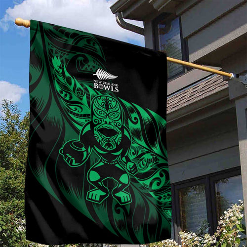 New Zealand Lawn Bowls Garden Flag Green Maori Warrior Tribal Silver Fern - Aussie Hoodie