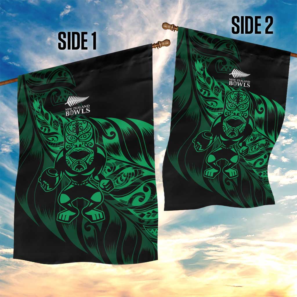 New Zealand Lawn Bowls Garden Flag Green Maori Warrior Tribal Silver Fern - Aussie Hoodie