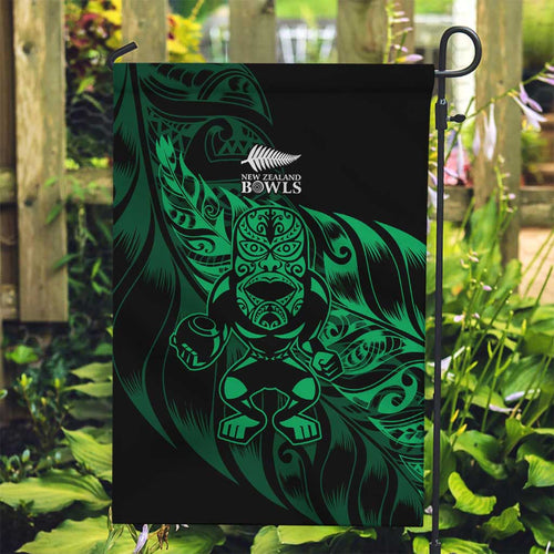 New Zealand Lawn Bowls Garden Flag Green Maori Warrior Tribal Silver Fern - Aussie Hoodie