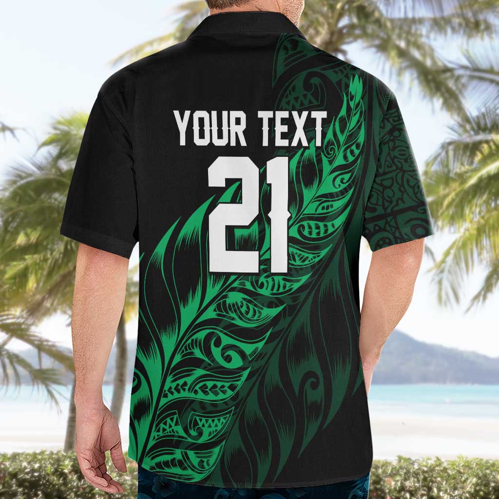 New Zealand Lawn Bowls Custom Hawaiian Shirt Green Maori Warrior Tribal Silver Fern - Aussie Hoodie