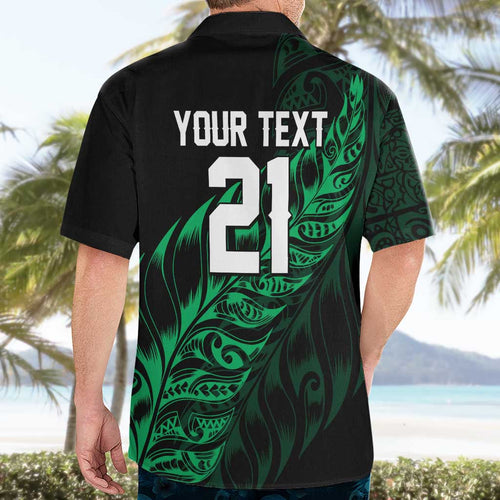 New Zealand Lawn Bowls Custom Hawaiian Shirt Green Maori Warrior Tribal Silver Fern - Aussie Hoodie