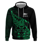 New Zealand Lawn Bowls Custom Hoodie Green Maori Warrior Tribal Silver Fern - Aussie Hoodie