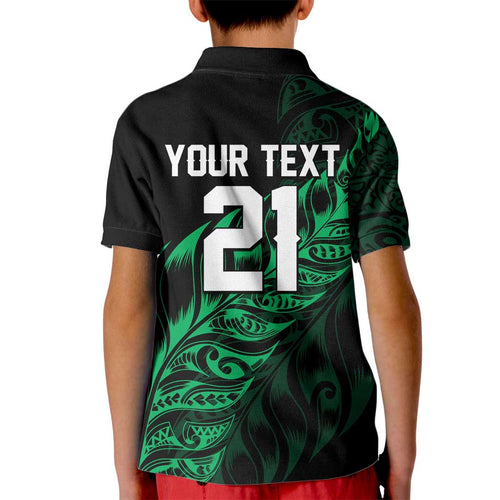 New Zealand Lawn Bowls Custom Kid Polo Shirt Green Maori Warrior Tribal Silver Fern - Aussie Hoodie