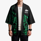 New Zealand Lawn Bowls Custom Kimono Green Maori Warrior Tribal Silver Fern - Aussie Hoodie