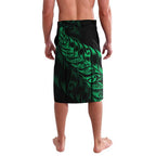New Zealand Lawn Bowls Custom Lavalava Green Maori Warrior Tribal Silver Fern - Aussie Hoodie