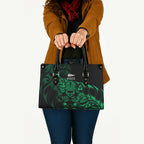 New Zealand Lawn Bowls Leather Bag Green Maori Warrior Tribal Silver Fern - Aussie Hoodie