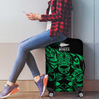 New Zealand Lawn Bowls Luggage Cover Green Maori Warrior Tribal Silver Fern - Aussie Hoodie