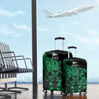 New Zealand Lawn Bowls Luggage Cover Green Maori Warrior Tribal Silver Fern - Aussie Hoodie
