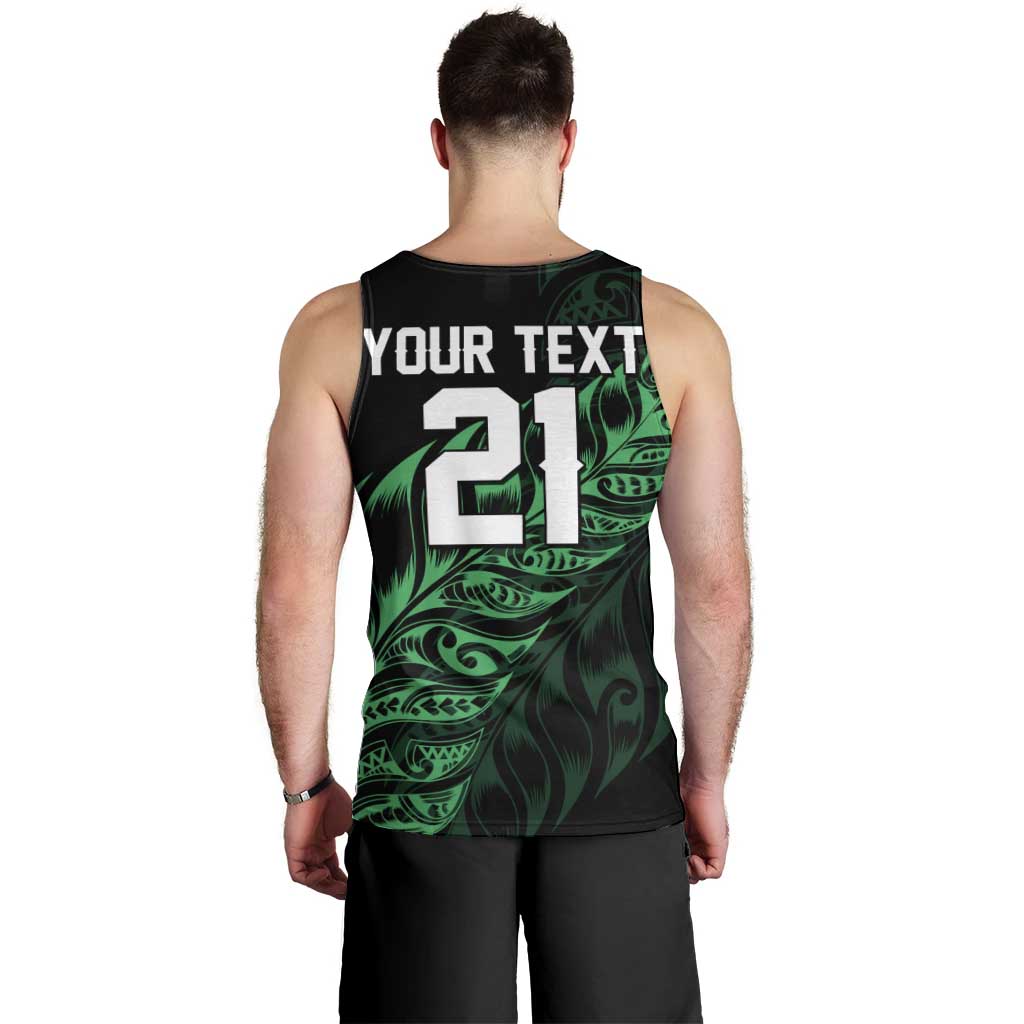New Zealand Lawn Bowls Custom Men Tank Top Green Maori Warrior Tribal Silver Fern - Aussie Hoodie
