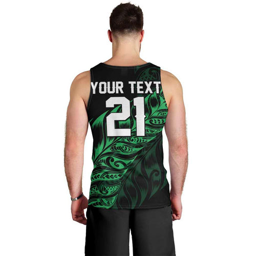 New Zealand Lawn Bowls Custom Men Tank Top Green Maori Warrior Tribal Silver Fern - Aussie Hoodie