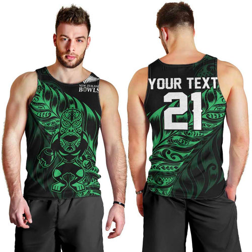 New Zealand Lawn Bowls Custom Men Tank Top Green Maori Warrior Tribal Silver Fern - Aussie Hoodie