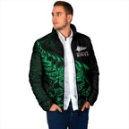 New Zealand Lawn Bowls Custom Padded Jacket Green Maori Warrior Tribal Silver Fern - Aussie Hoodie