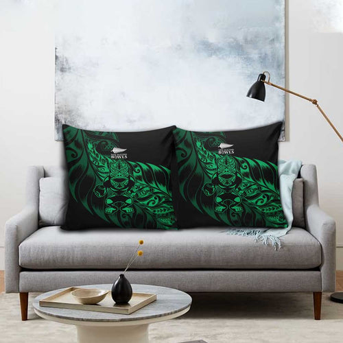 New Zealand Lawn Bowls Pillow Cover Green Maori Warrior Tribal Silver Fern - Aussie Hoodie