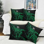 New Zealand Lawn Bowls Pillow Cover Green Maori Warrior Tribal Silver Fern - Aussie Hoodie