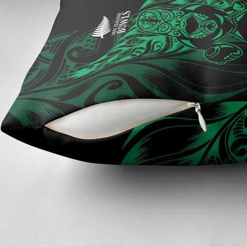 New Zealand Lawn Bowls Pillow Cover Green Maori Warrior Tribal Silver Fern - Aussie Hoodie