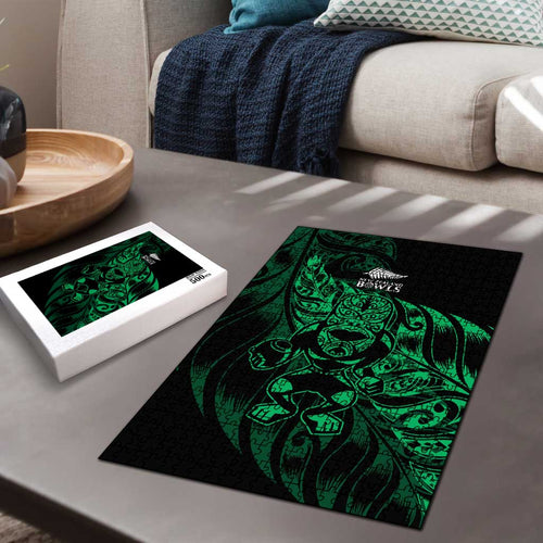 New Zealand Lawn Bowls Puzzle Green Maori Warrior Tribal Silver Fern - Aussie Hoodie
