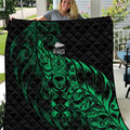 New Zealand Lawn Bowls Quilt Green Maori Warrior Tribal Silver Fern - Aussie Hoodie
