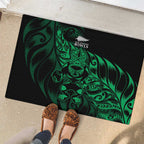 New Zealand Lawn Bowls Rubber Doormat Green Maori Warrior Tribal Silver Fern - Aussie Hoodie