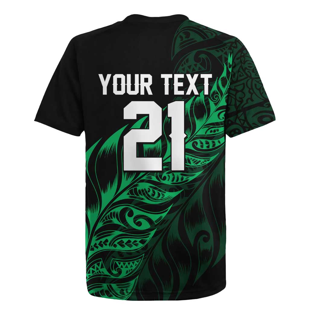 New Zealand Lawn Bowls Custom Rugby Jersey Green Maori Warrior Tribal Silver Fern - Aussie Hoodie