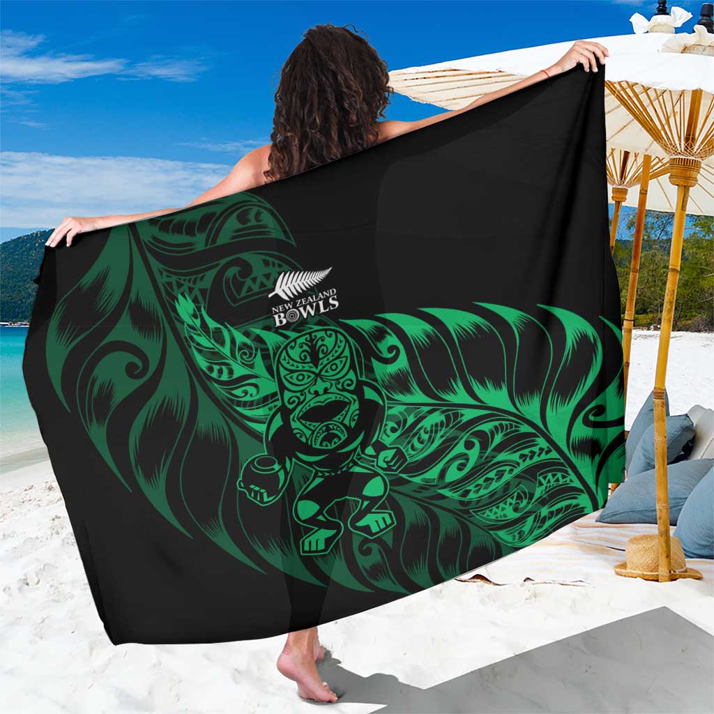 New Zealand Lawn Bowls Sarong Green Maori Warrior Tribal Silver Fern - Aussie Hoodie