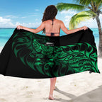 New Zealand Lawn Bowls Sarong Green Maori Warrior Tribal Silver Fern - Aussie Hoodie