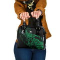 New Zealand Lawn Bowls Shoulder Handbag Green Maori Warrior Tribal Silver Fern - Aussie Hoodie