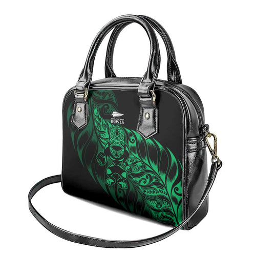 New Zealand Lawn Bowls Shoulder Handbag Green Maori Warrior Tribal Silver Fern - Aussie Hoodie
