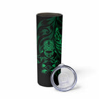 New Zealand Lawn Bowls Custom Skinny Tumbler Green Maori Warrior Tribal Silver Fern - Aussie Hoodie