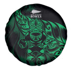 New Zealand Lawn Bowls Spare Tire Cover Green Maori Warrior Tribal Silver Fern - Aussie Hoodie