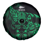 New Zealand Lawn Bowls Spare Tire Cover Green Maori Warrior Tribal Silver Fern - Aussie Hoodie