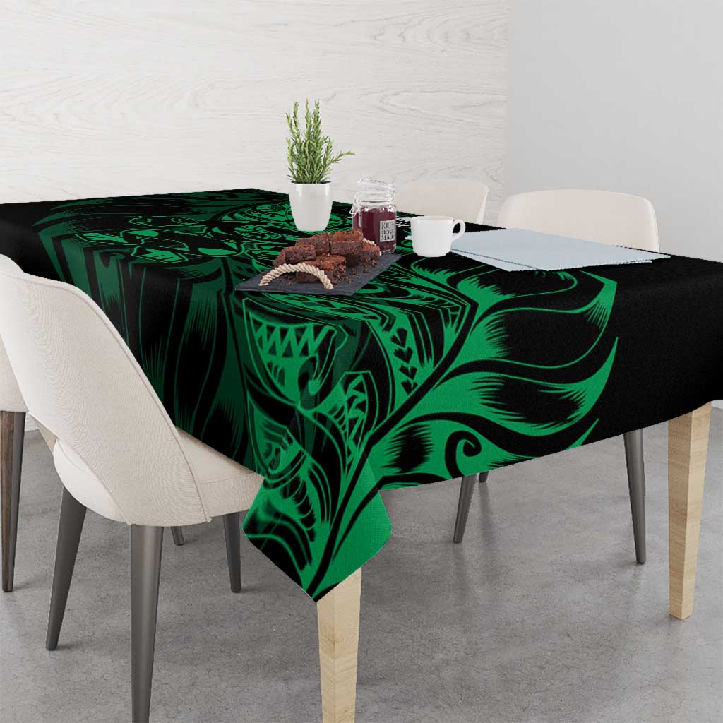 New Zealand Lawn Bowls Tablecloth Green Maori Warrior Tribal Silver Fern - Aussie Hoodie