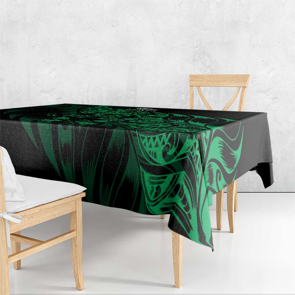 New Zealand Lawn Bowls Tablecloth Green Maori Warrior Tribal Silver Fern - Aussie Hoodie