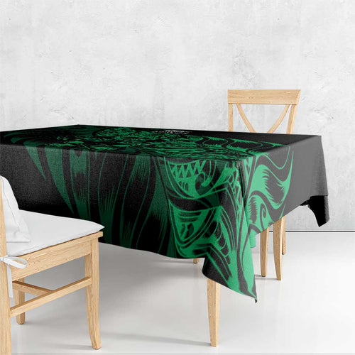New Zealand Lawn Bowls Tablecloth Green Maori Warrior Tribal Silver Fern - Aussie Hoodie