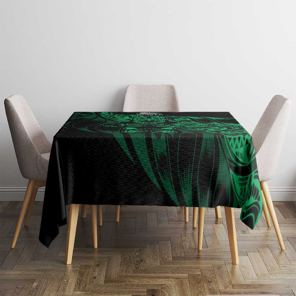 New Zealand Lawn Bowls Tablecloth Green Maori Warrior Tribal Silver Fern - Aussie Hoodie