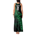 New Zealand Lawn Bowls Custom Tank Maxi Dress Green Maori Warrior Tribal Silver Fern - Aussie Hoodie
