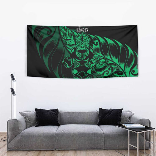 New Zealand Lawn Bowls Tapestry Green Maori Warrior Tribal Silver Fern - Aussie Hoodie