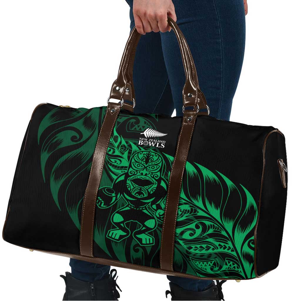 New Zealand Lawn Bowls Travel Bag Green Maori Warrior Tribal Silver Fern - Aussie Hoodie