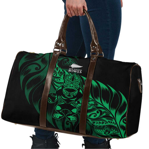 New Zealand Lawn Bowls Travel Bag Green Maori Warrior Tribal Silver Fern - Aussie Hoodie
