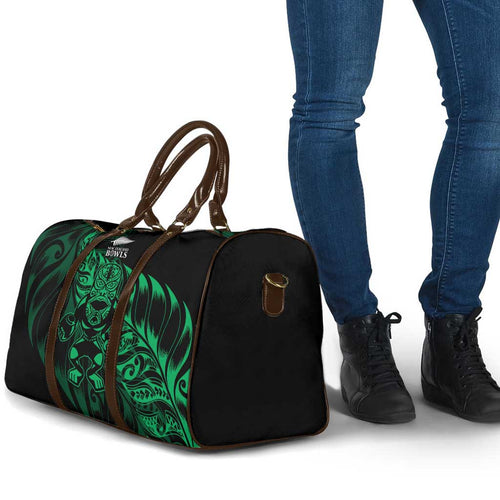 New Zealand Lawn Bowls Travel Bag Green Maori Warrior Tribal Silver Fern - Aussie Hoodie