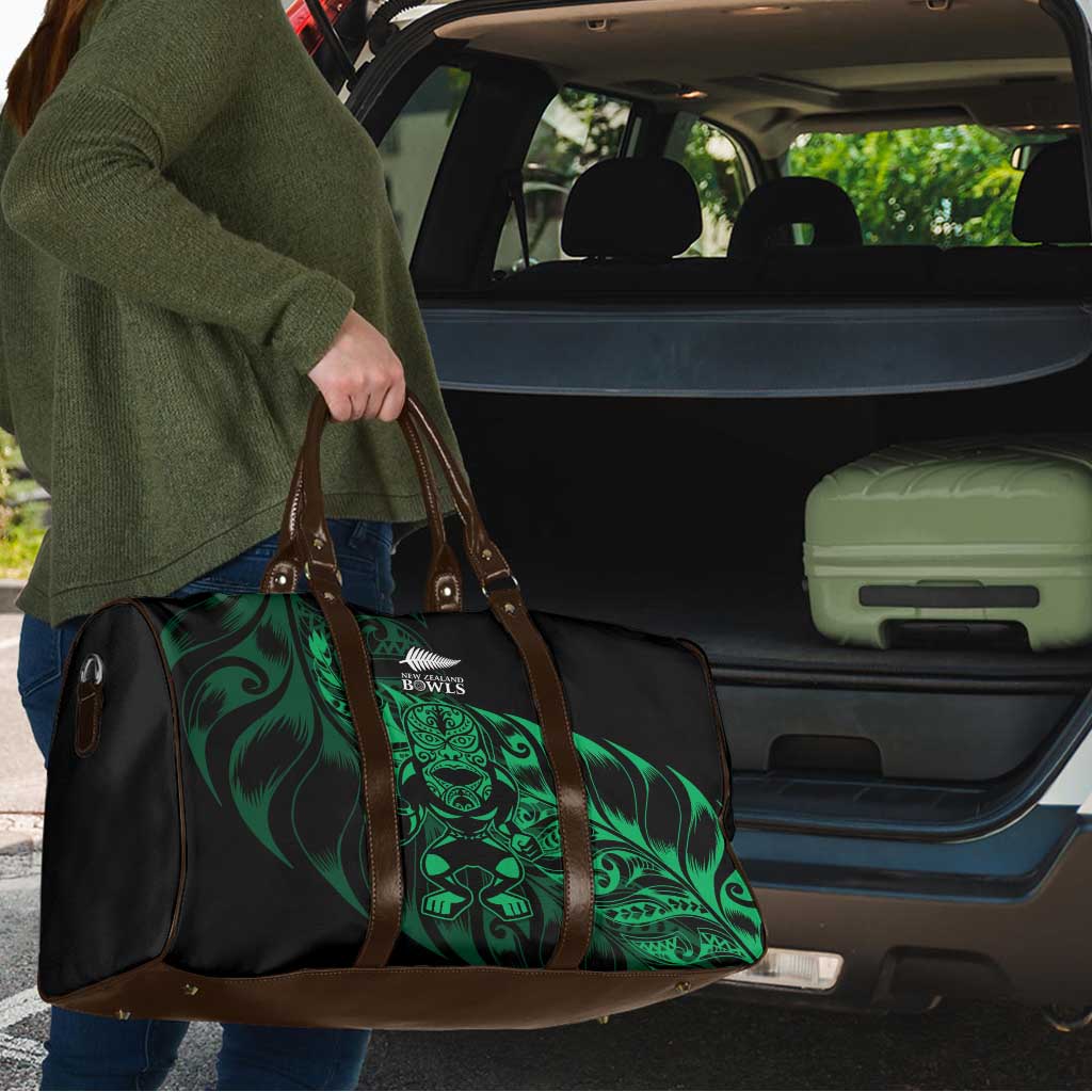 New Zealand Lawn Bowls Travel Bag Green Maori Warrior Tribal Silver Fern - Aussie Hoodie