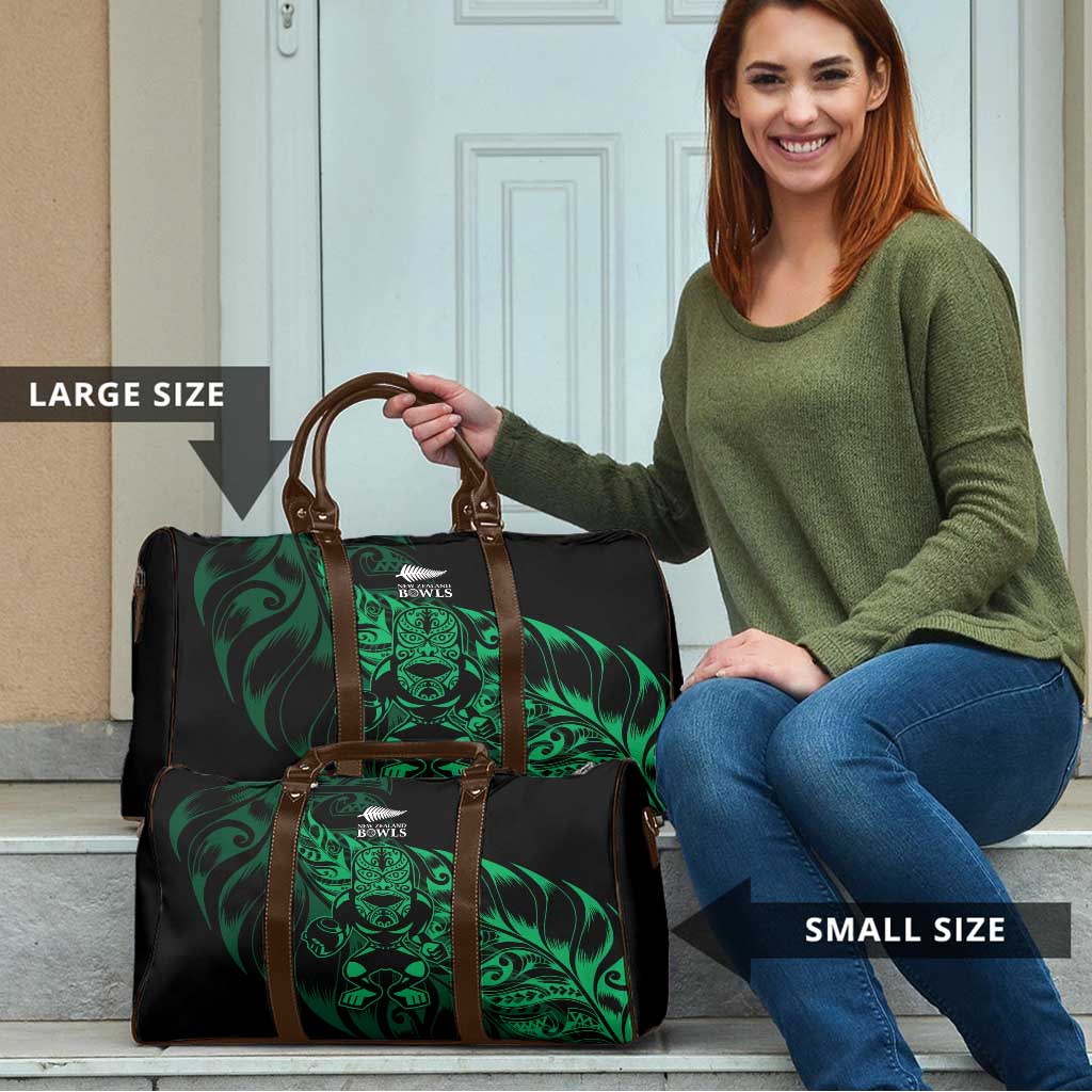 New Zealand Lawn Bowls Travel Bag Green Maori Warrior Tribal Silver Fern - Aussie Hoodie