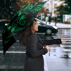 New Zealand Lawn Bowls Umbrella Green Maori Warrior Tribal Silver Fern - Aussie Hoodie