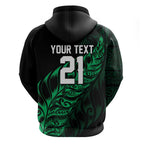 New Zealand Lawn Bowls Custom Zip Hoodie Green Maori Warrior Tribal Silver Fern - Aussie Hoodie