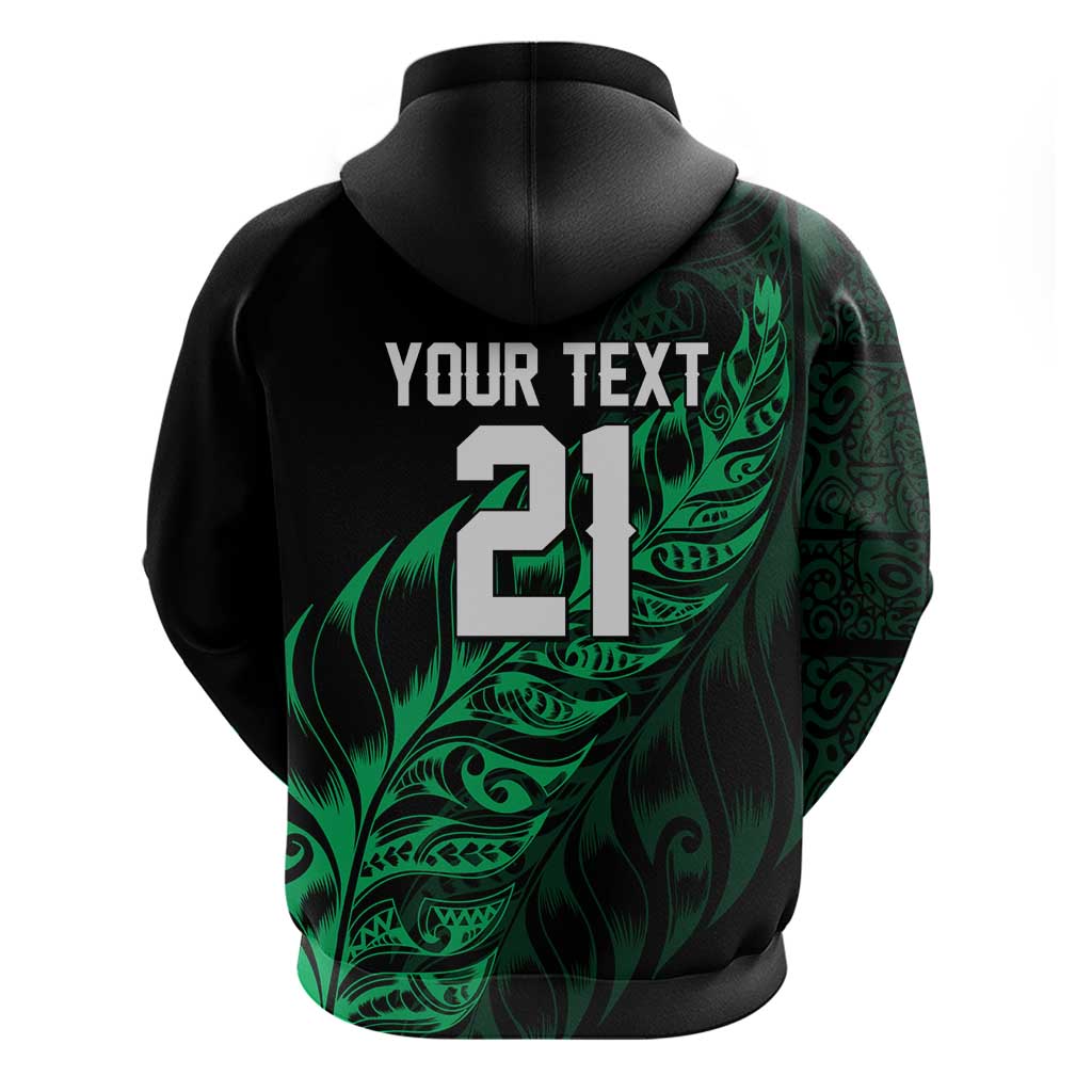 New Zealand Lawn Bowls Custom Zip Hoodie Green Maori Warrior Tribal Silver Fern - Aussie Hoodie